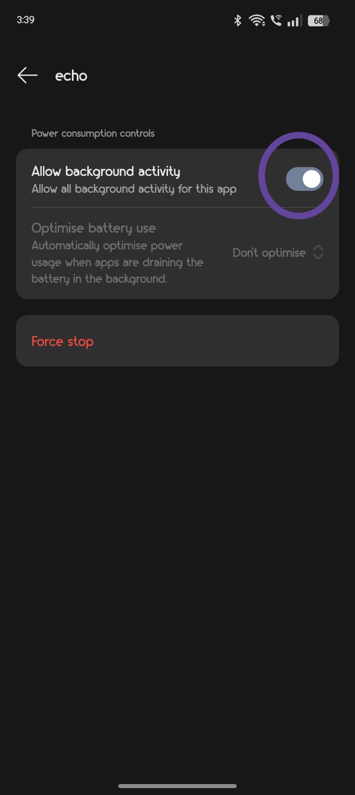 Important setup screenshot